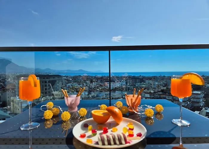 Luxury With Panoramic Sea View Ruby 公寓 阿拉尼亚